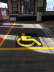 Disabled Bays with Black Background MSCP Leeds using 2 Pack Epoxy