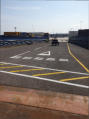 Tees Dock White and Yellow Line Markings